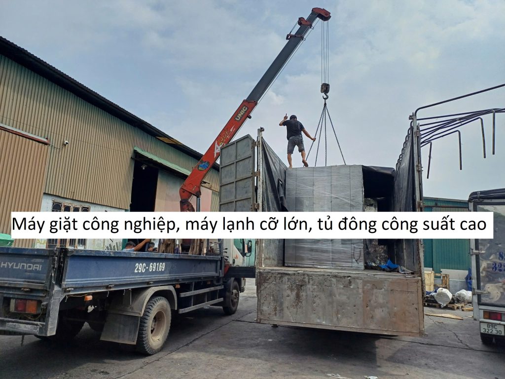 Máy giặt công nghiệp, máy lạnh cỡ lớn, tủ đông công suất cao