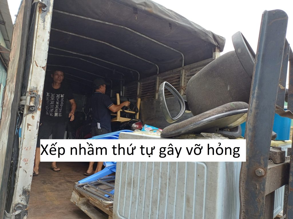 Xếp nhầm thứ tự gây vỡ hỏng