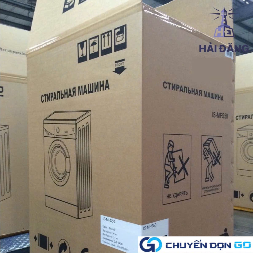 Cách bọc bảo vệ máy giặt khi vận chuyển