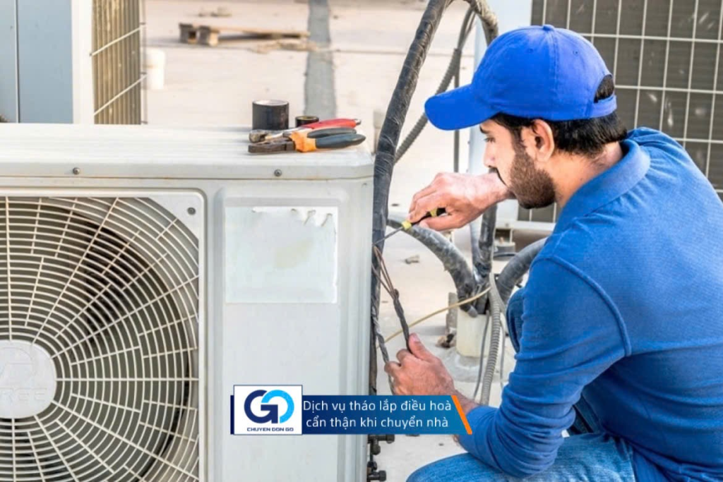 Dịch vụ tháo lắp điều hòa cẩn thận khi chuyển nhà