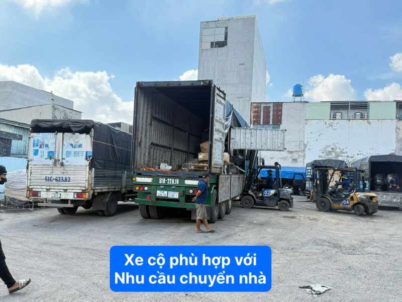 Xe tải phù hợp với nhu cầu chuyển nhà 
