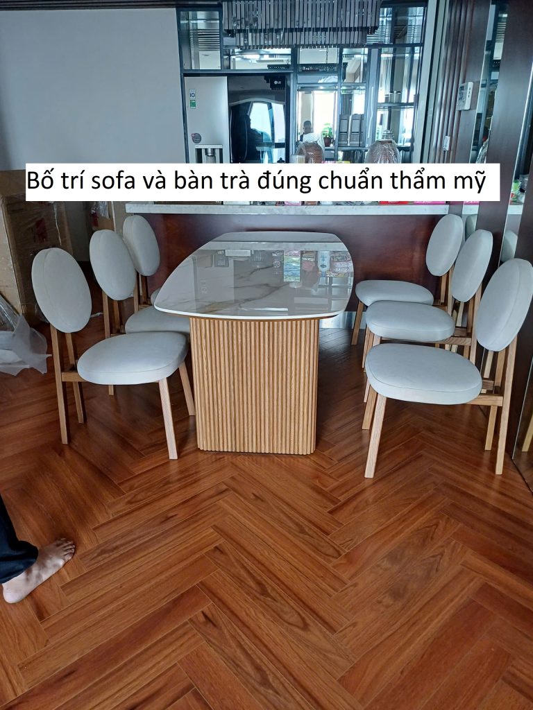 Bố trí sofa và bàn trà đúng chuẩn thẩm mỹ