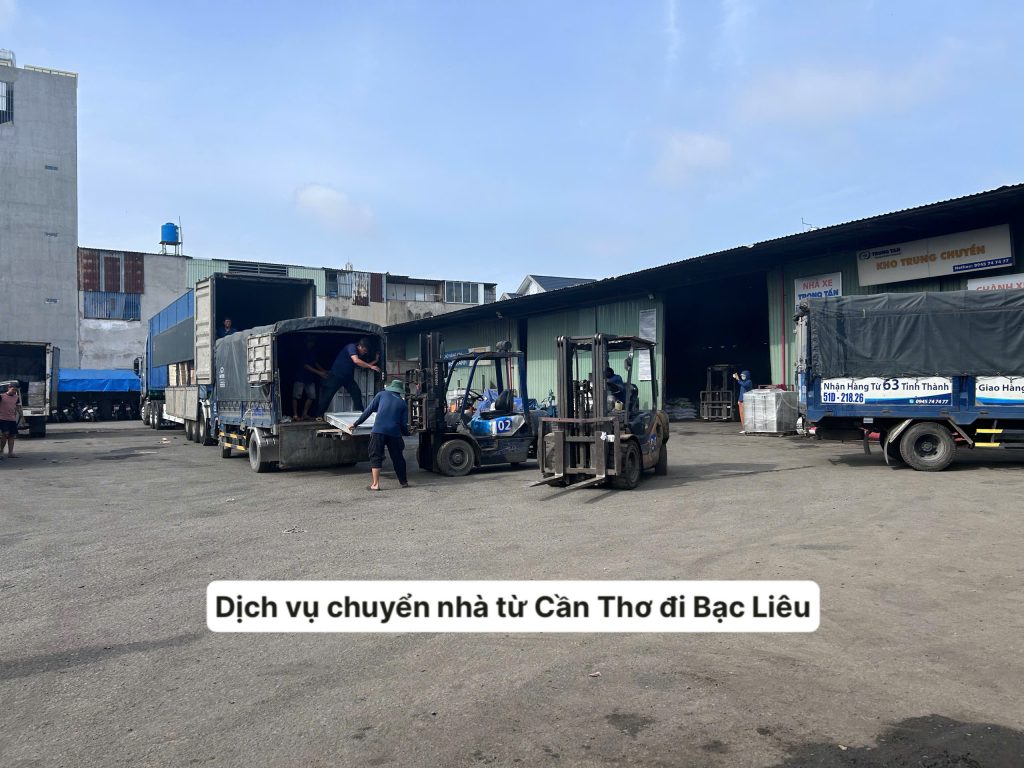 Dịch vụ chuyển nhà từ Cần Thơ đi Bạc Liêu