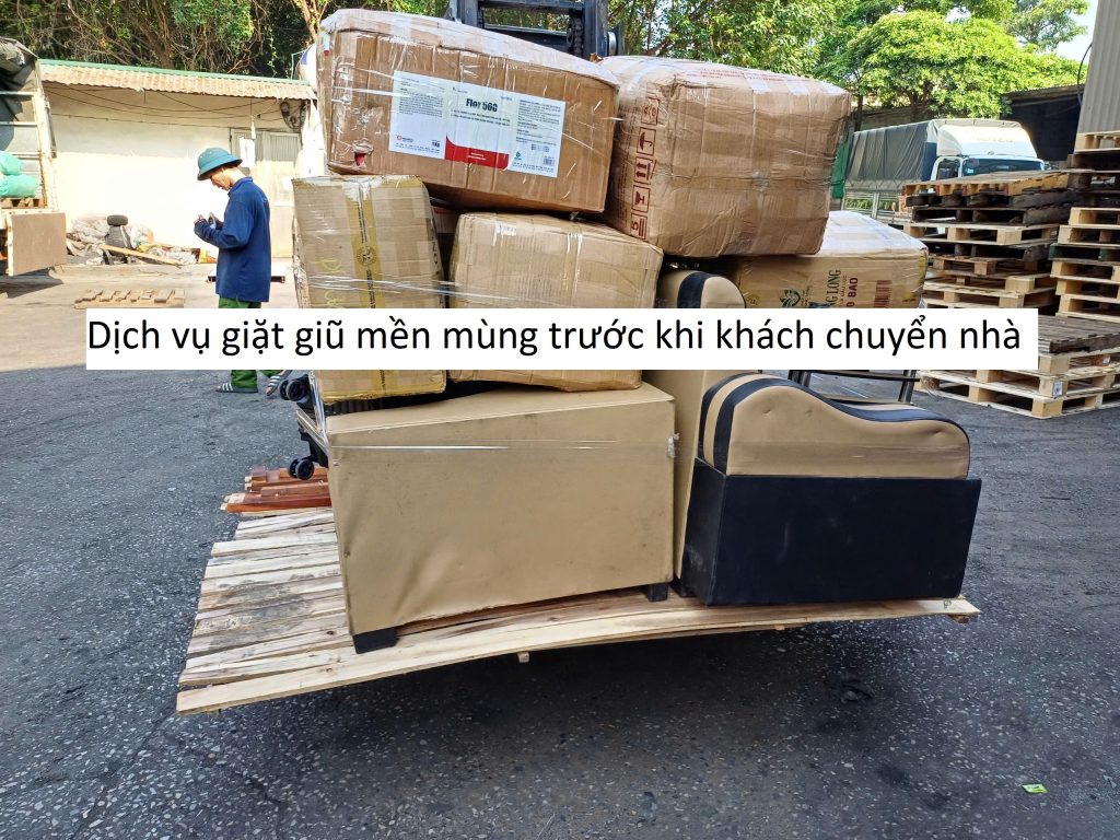 Dịch vụ giặt giũ mền mùng trước khi khách chuyển nhà