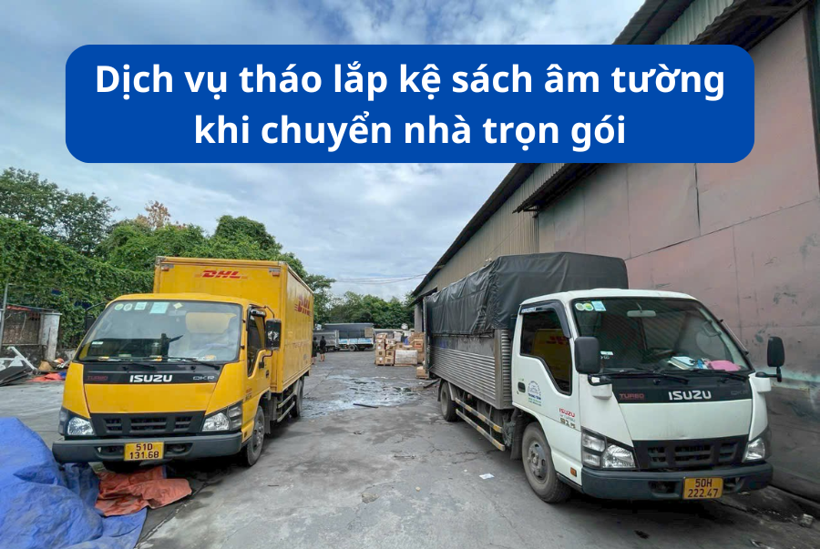 Dịch vụ tháo lắp kệ sách âm tường khi chuyển nhà trọn gói