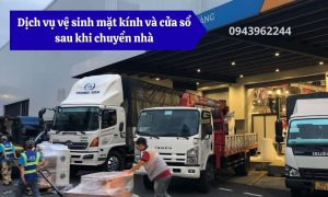 Dịch vụ vệ sinh mặt kính và cửa sổ sau khi chuyển nhà