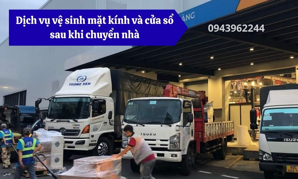 Dịch vụ vệ sinh mặt kính và cửa sổ sau khi chuyển nhà