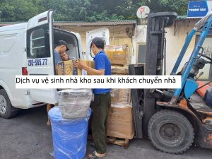 Dịch vụ vệ sinh nhà kho sau khi khách chuyển nhà