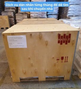 Dịch vụ dán nhãn từng thùng để dễ tìm sau khi chuyển nhà