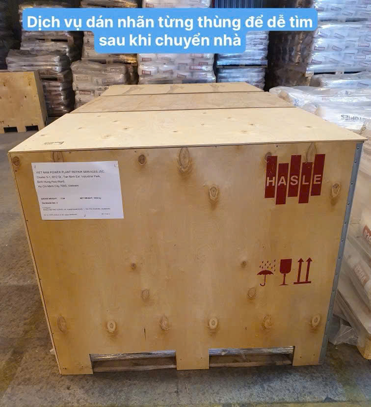 Dịch vụ dán nhãn từng thùng để dễ tìm sau khi chuyển nhà