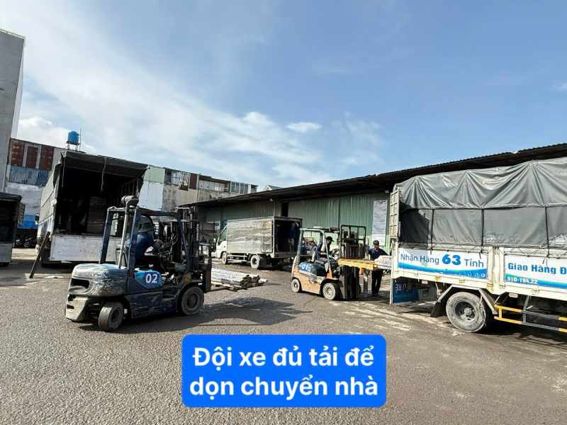 Đội xe đủ tải để chuyển dọn nhà 