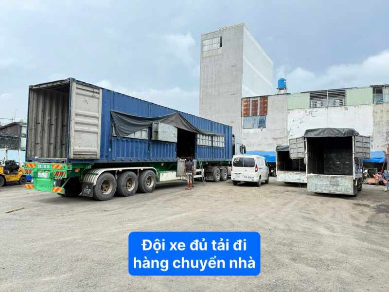 Đội xe đủ tải đi hàng dọn nhà 