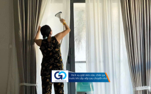 Dịch vụ giặt rèm cửa, chăn ga trước khi sắp xếp sau chuyển nhà