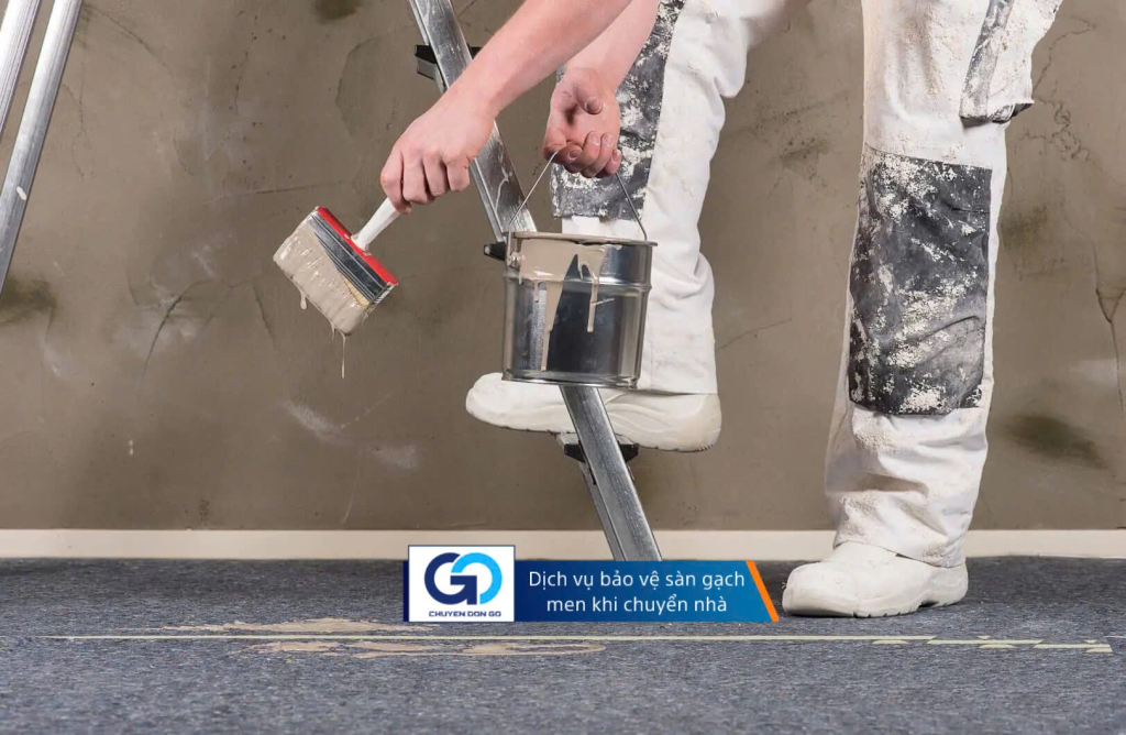 Dịch vụ phủ bảo vệ sàn gạch men khi chuyển nhà