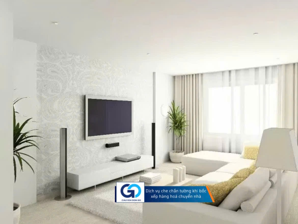 Dịch vụ che chắn tường khi bốc xếp hàng hóa chuyển nhà