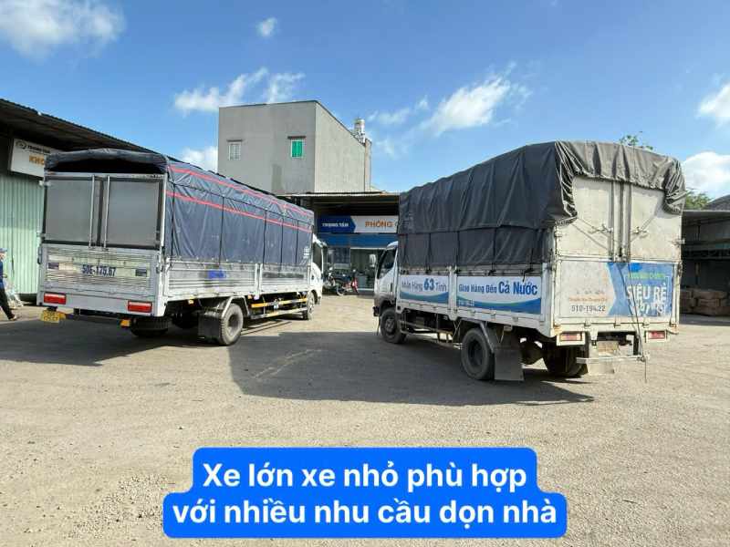 Xe lớn nhỏ phù hợp nhiều nhu cầu dọn nhà 