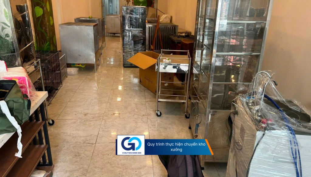 Quy trình thực hiện chuyển kho xưởng