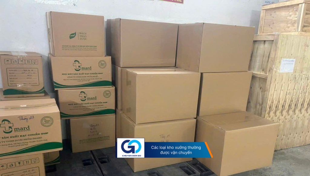 Các loại kho xưởng thường được vận chuyển