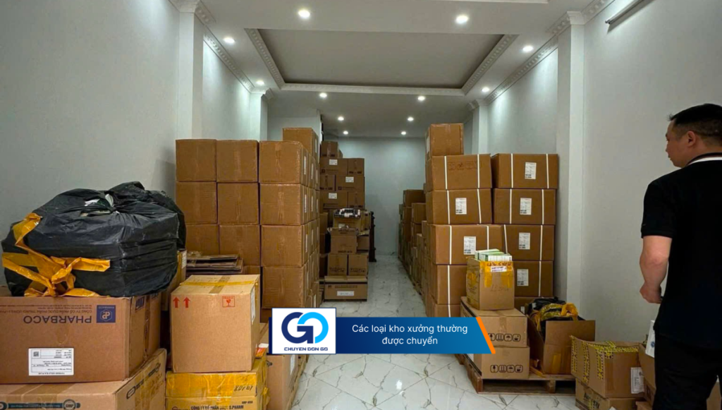 Các loại kho xưởng thường được chuyển