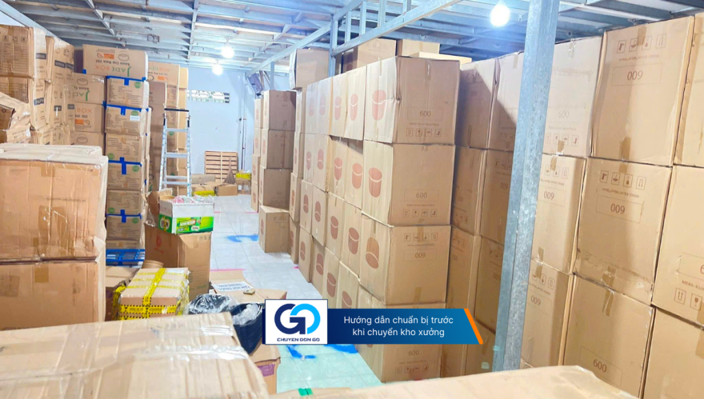 Hướng dẫn chuẩn bị trước khi chuyển kho xưởng