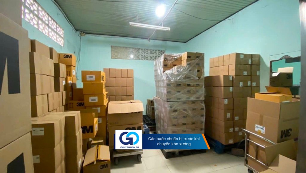 Các bước chuẩn bị trước khi chuyển kho xưởng