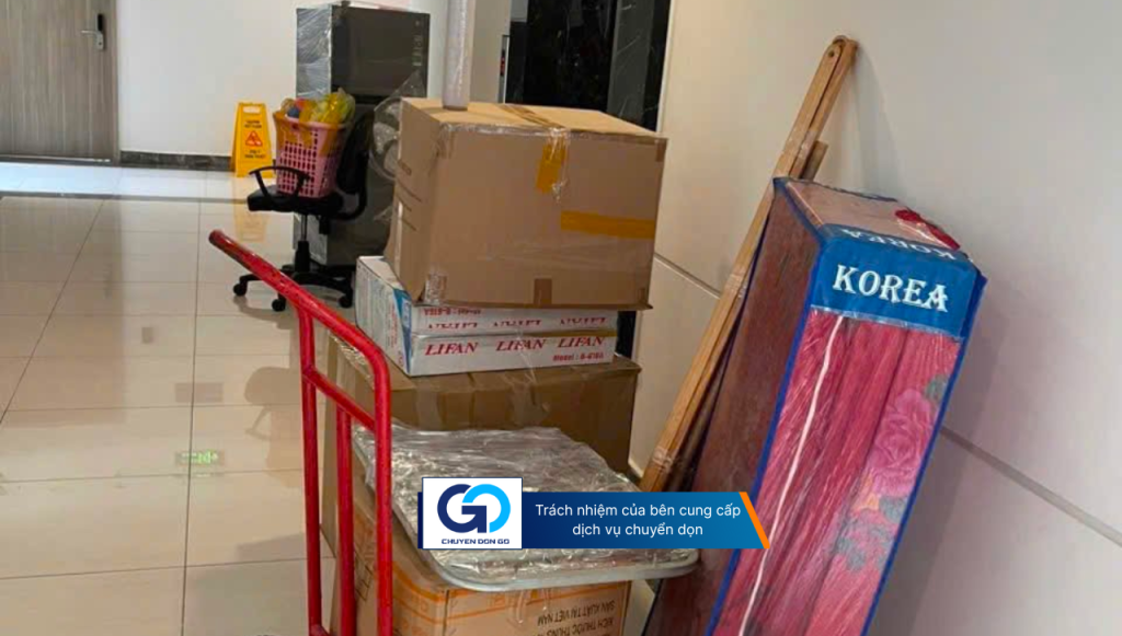 Trách nhiệm của bên cung cấp dịch vụ chuyển dọn