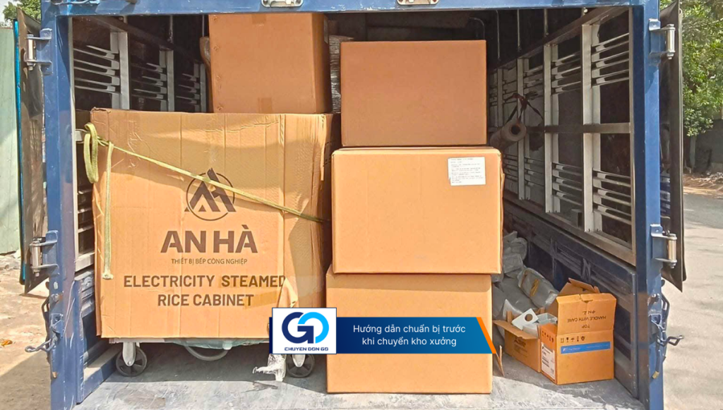  Hướng dẫn chuẩn bị trước khi chuyển kho xưởng