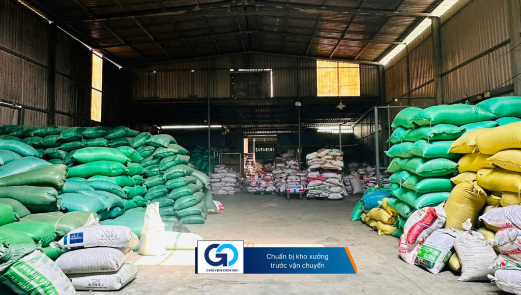 Chuẩn bị kho xưởng trước vận chuyển