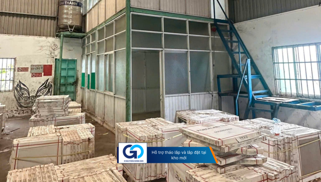 Hỗ trợ tháo lắp và lắp đặt tại kho mới