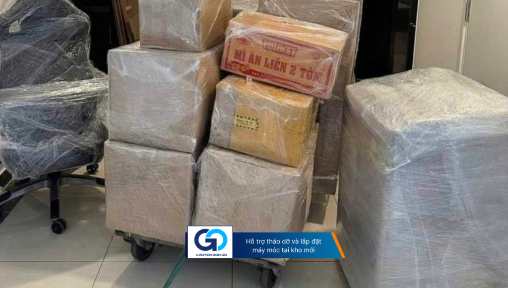 Hỗ trợ tháo dỡ và lắp đặt máy móc tại kho mới