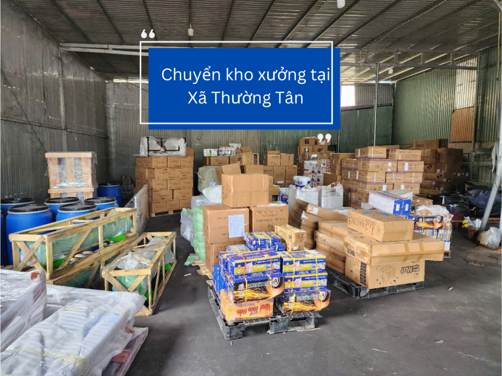 Chuyển kho xưởng tại Xã Thường Tân