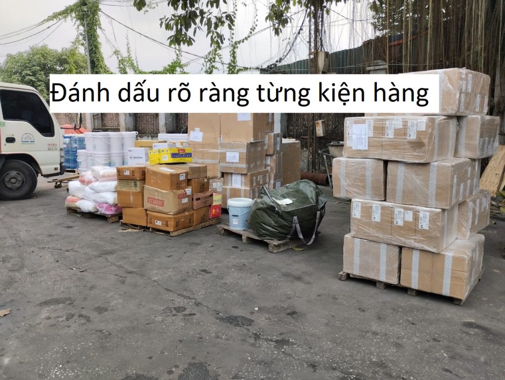 Đánh dấu rõ ràng từng kiện hàng
