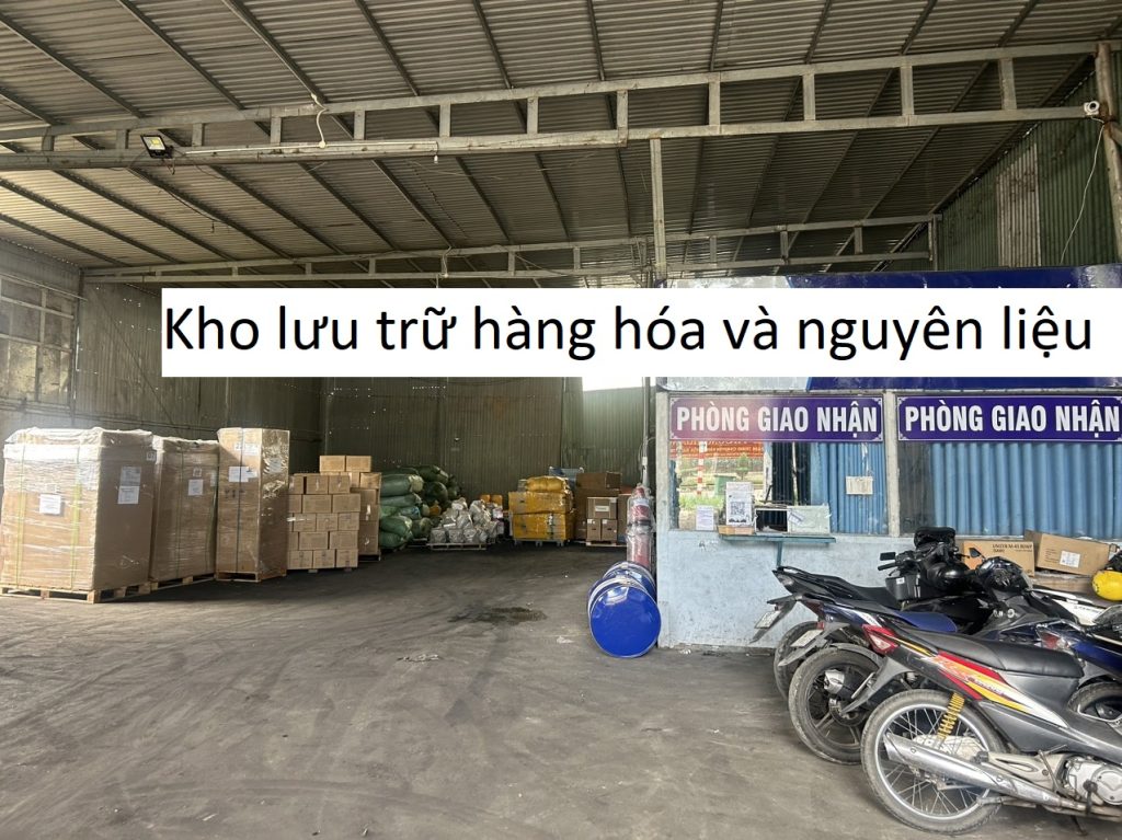 Kho lưu trữ hàng hóa và nguyên liệu