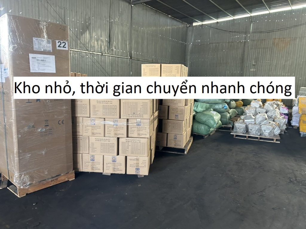 Kho nhỏ, thời gian chuyển nhanh chóng
