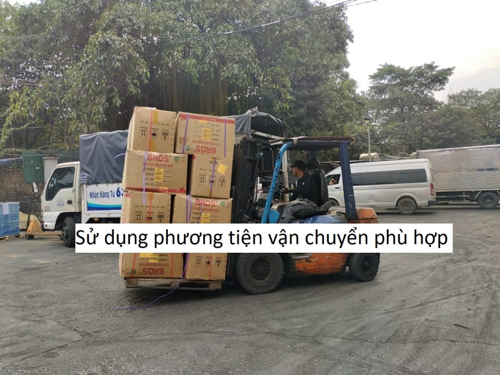 Sử dụng phương tiện vận chuyển phù hợp