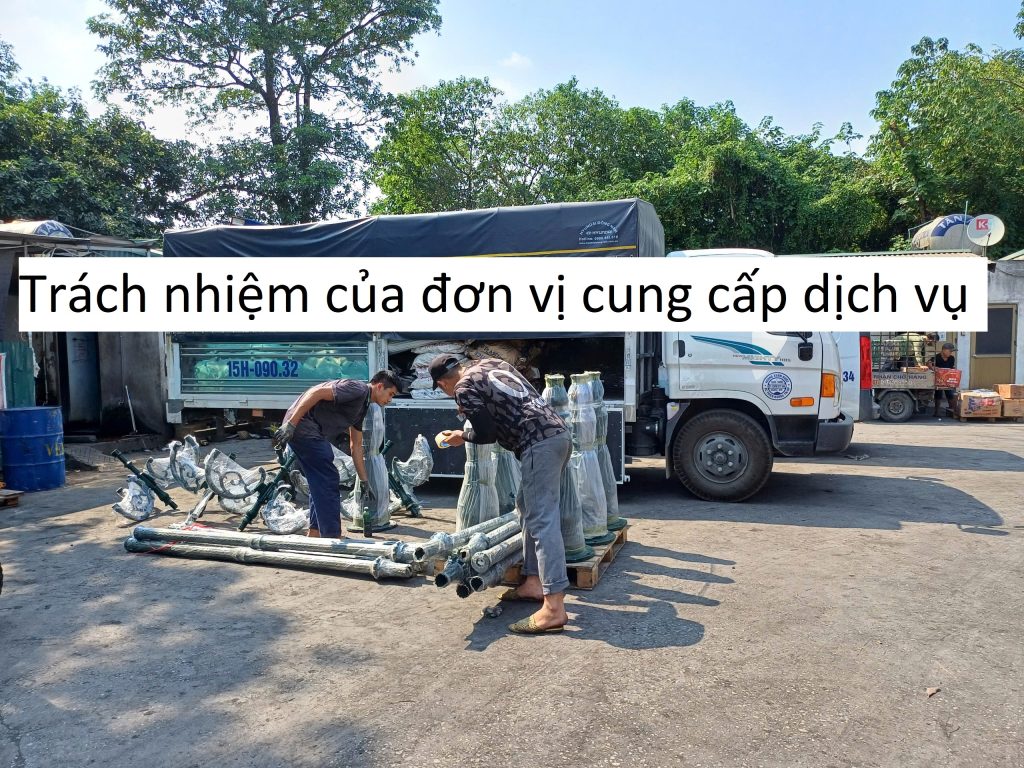 Trách nhiệm của đơn vị cung cấp dịch vụ