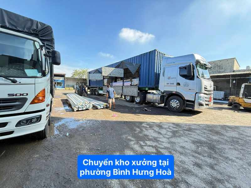 Chuyển kho xưởng tại phường Bình Hưng Hòa