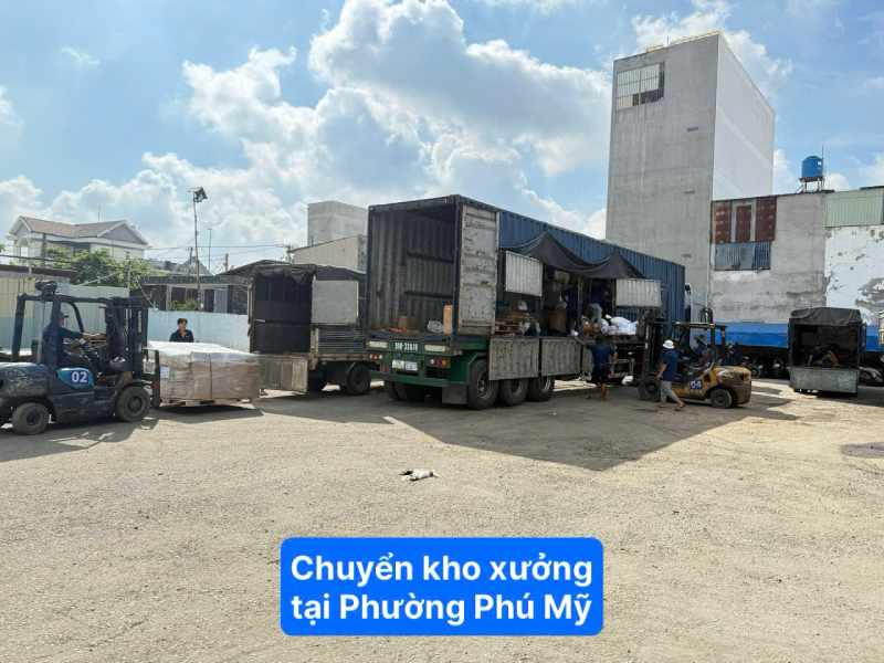 Chuyển kho xưởng tại phường Phú Mỹ 