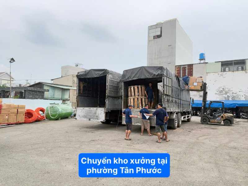 Chuyển kho xưởng tại phường Tân Phước 