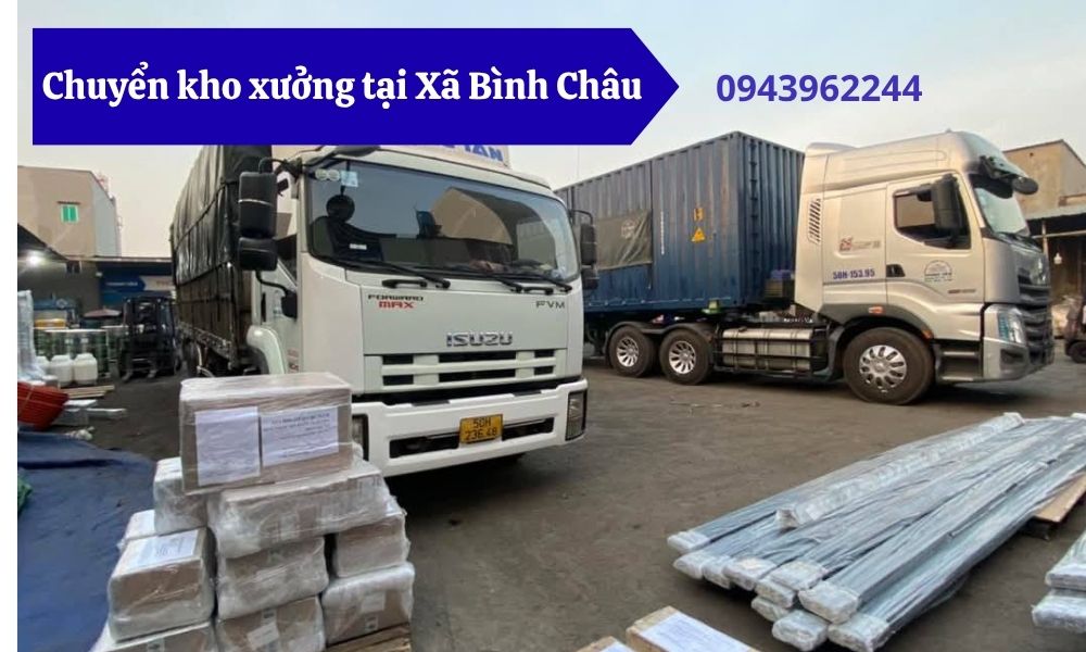 Chuyển kho xưởng tại Xã Bình Châu