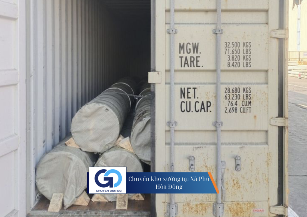 Chuyển kho xưởng tại Xã Phú Hòa Đông