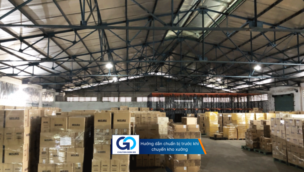  Hướng dẫn chuẩn bị trước khi chuyển kho xưởng