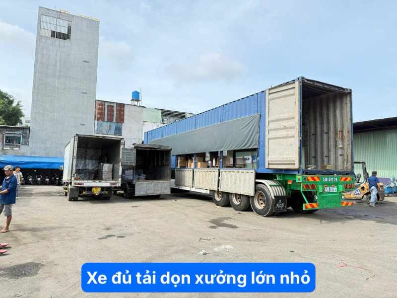 Xe đủ tải dọn xưởng lớn nhỏ