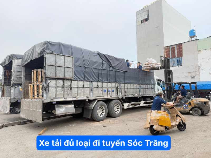 xe tải đủ loại đi tuyến Sóc Trăng 